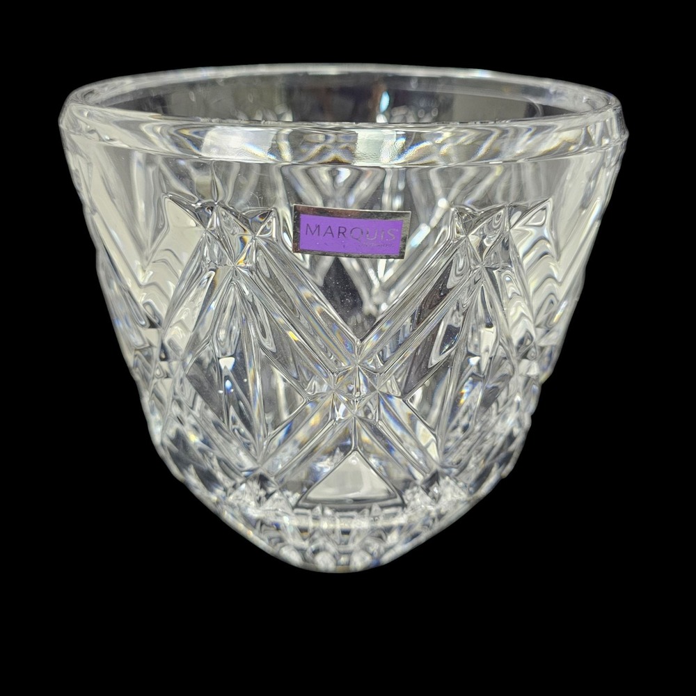 Waterford Crystal Ice Bucket Lacey NO BOX Hand Blown Criss Cross Design Wedding
